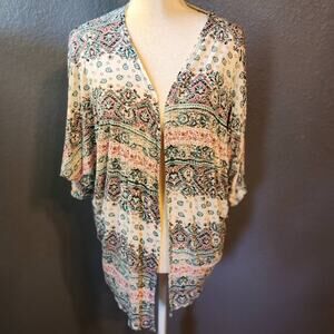 Poetry women's light weight boho bat wing Multicolored Cardigan